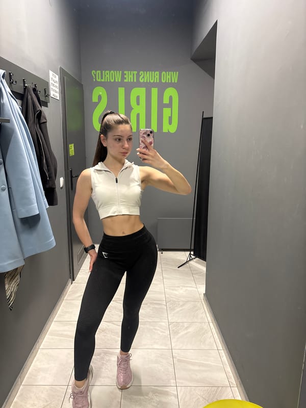 Woman documents workout session at Varna gym facility