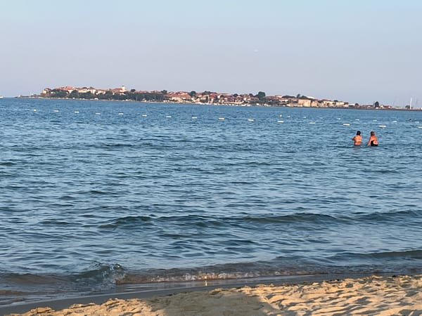 Lazy afternoon on the Black Sea shore in Nesebar