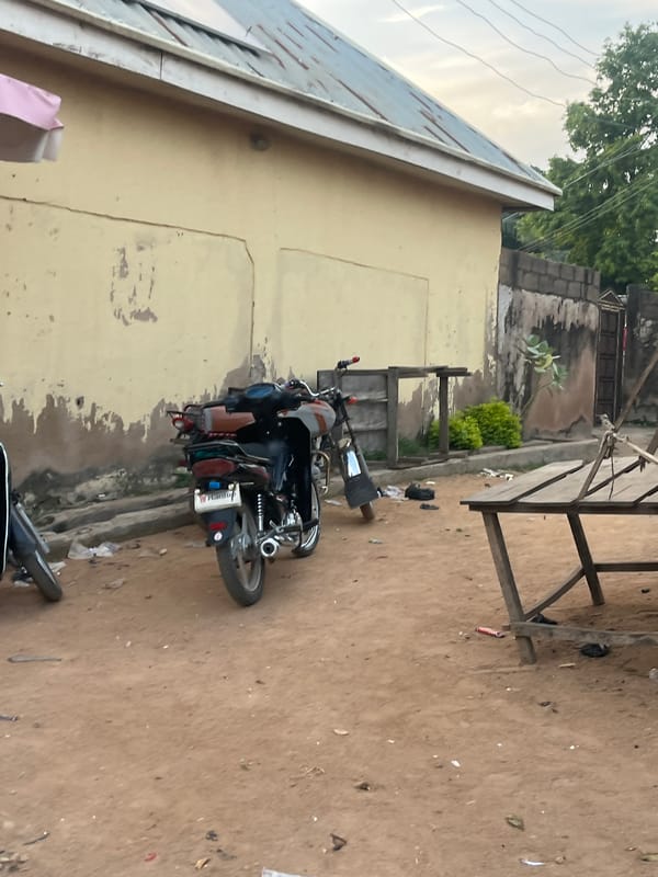 Jalingo market streets at dusk, late June afternoon