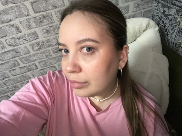 Woman documents evening routine in Russian village home