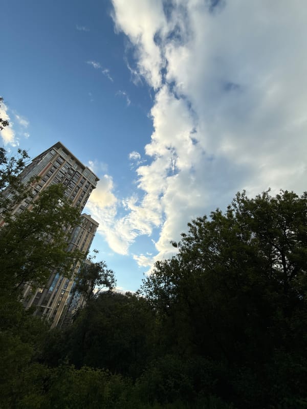 Woman documents Moscow sunset and cityscape in selfie videos