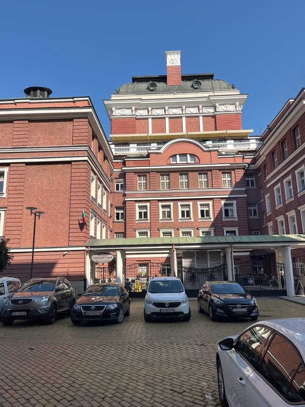 Sofia's National Theatre Ivan Vazov on a bright day