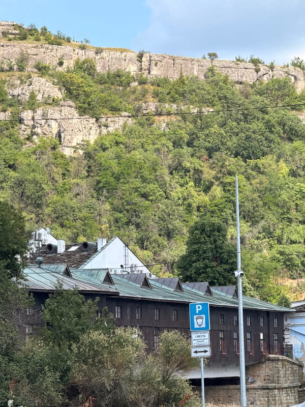 Lovech's covered bridge and riverside streets on a summer afternoon