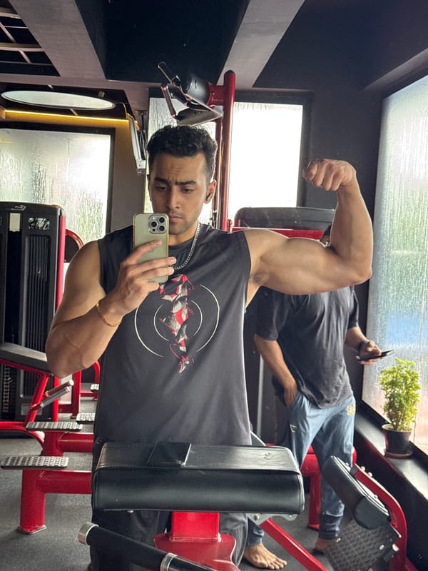 Gym mirror selfie series in Kolkata.