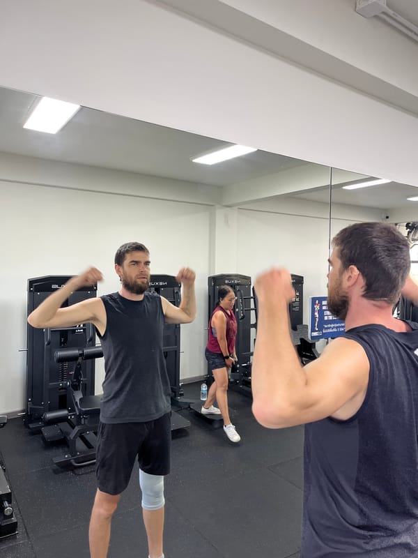 Morning workout session at a Chiang Mai gym