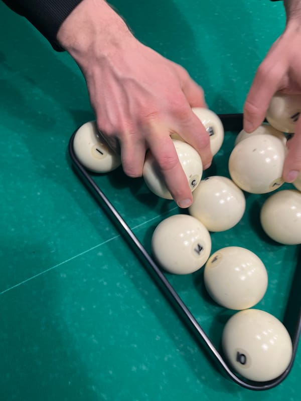 Casual pool hall activity documented by witnesses