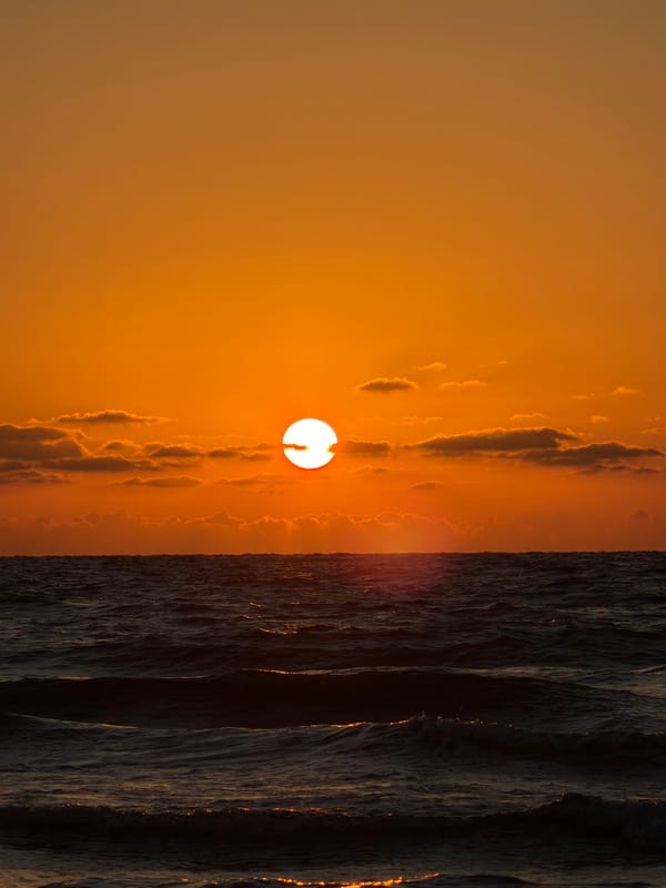 Sunset viewed by multiple witnesses on Tel-Aviv beach