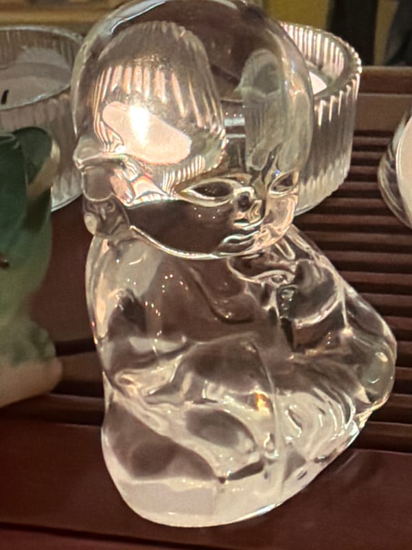Glass figurine and portrait captured in Belgrade