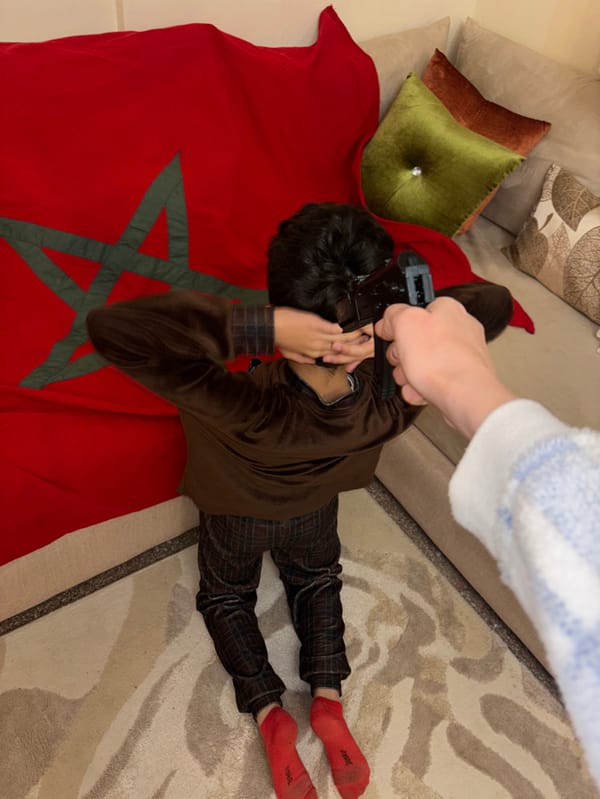Adult points apparent weapon at child in Meknes home