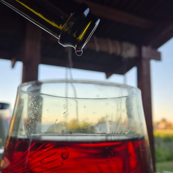 Outdoor cooking with wine, onions, and a kazan in Siberia