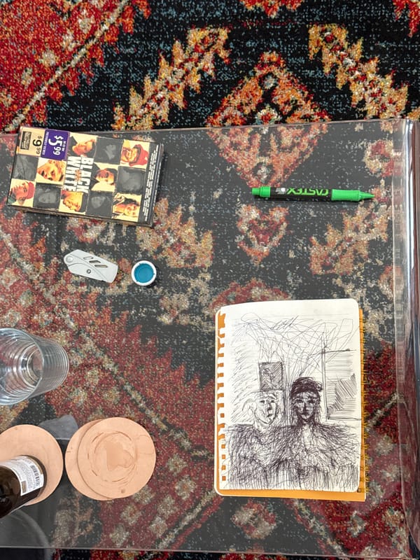 Person photographed in NYC loft-style room