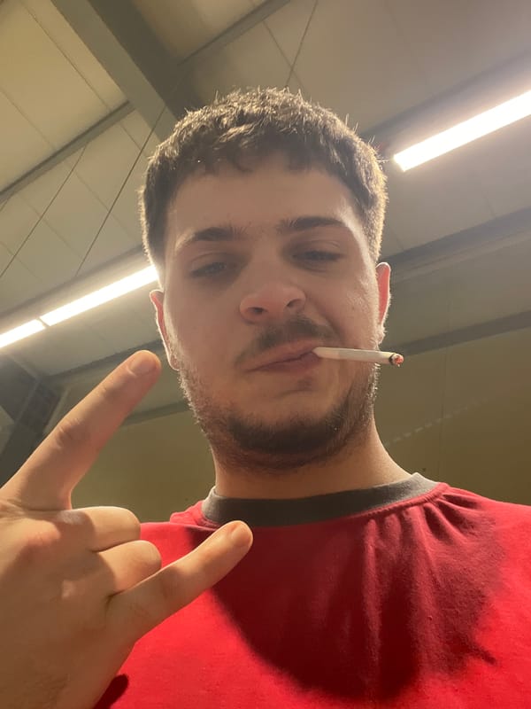 Person makes peace sign while smoking in Lyaskovets