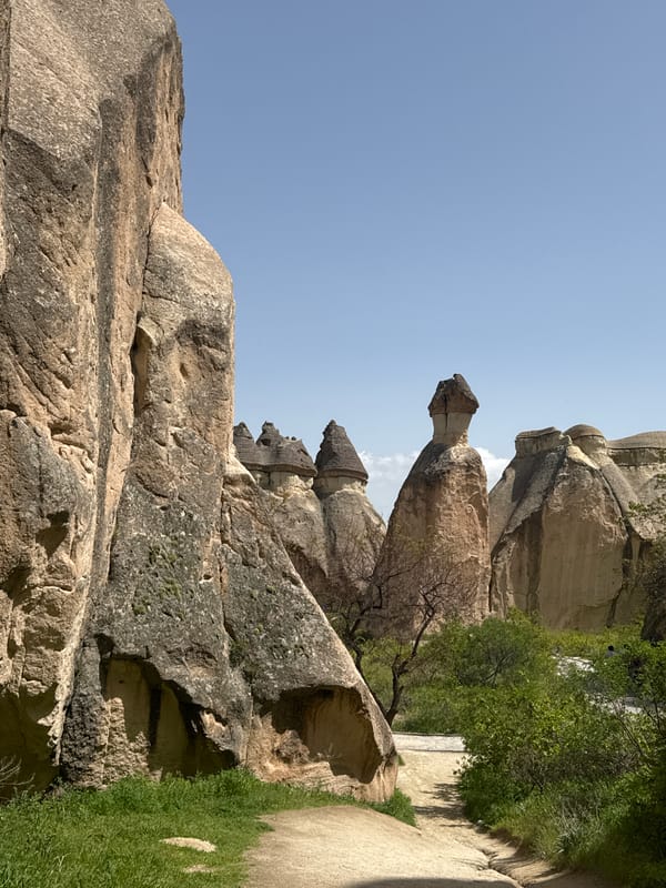 Fairy chimney rock formations documented in Avanos, Turkey