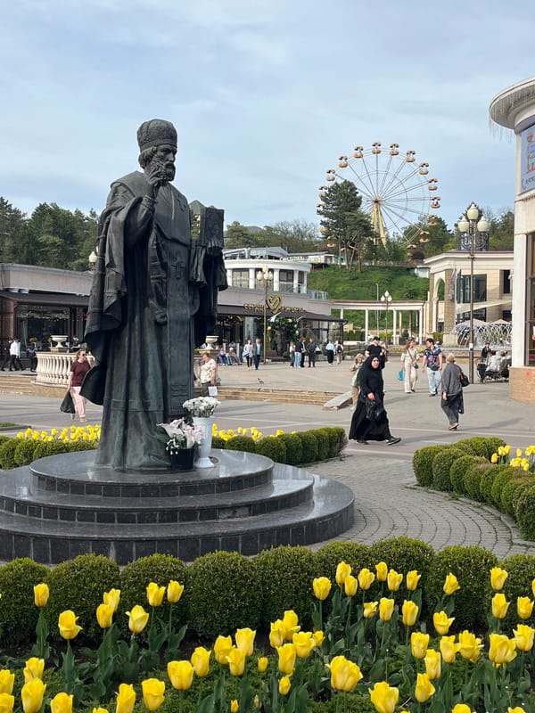 Spring day scenes documented around Kislovodsk, Russia