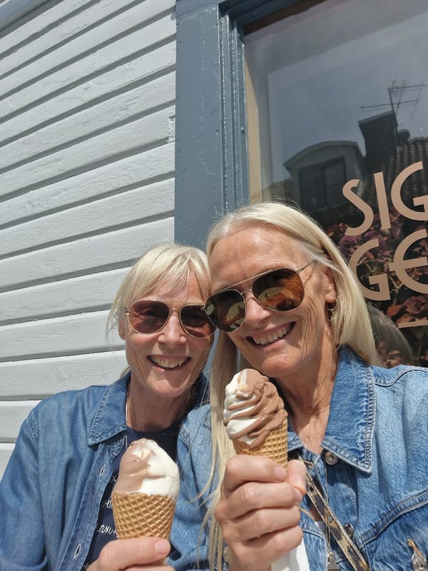 Summer afternoon on Sigtuna's historic cobblestone streets