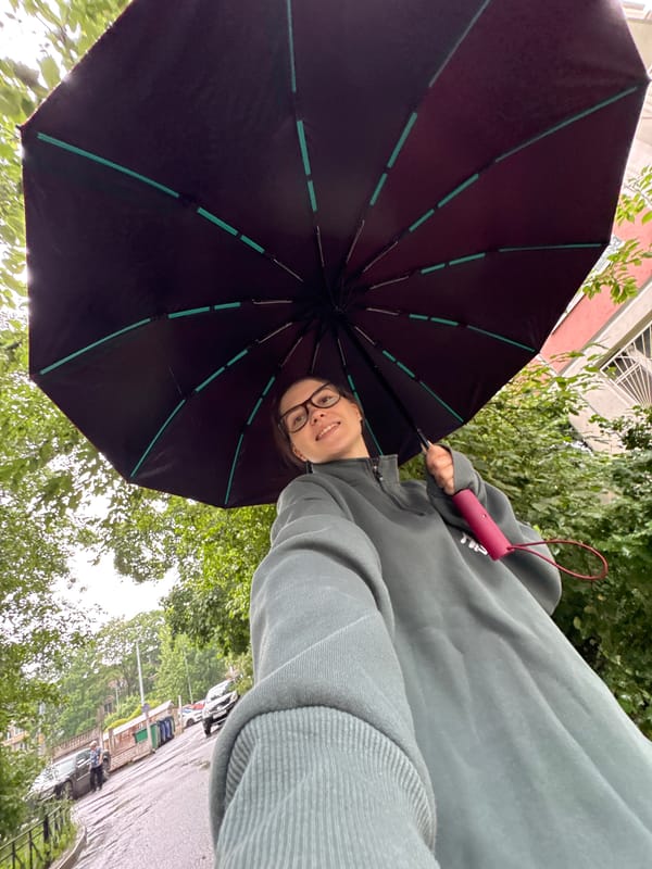 Rainy morning scenes from Saint Petersburg streets
