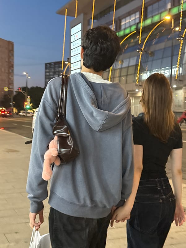 Moscow city streets at dusk, July evening foot traffic
