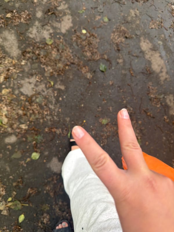 Rainy morning walk, coffee, and a nail appointment