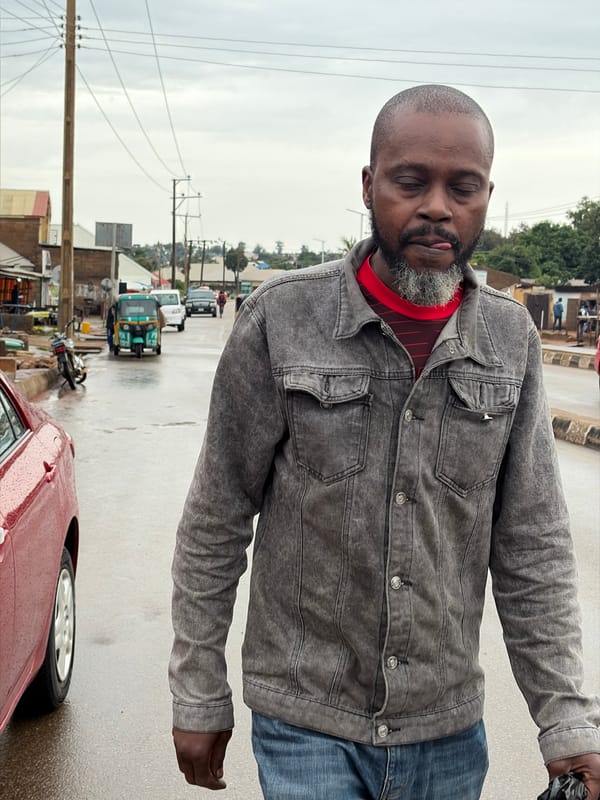 Rainy morning street life in Jos, Nigeria