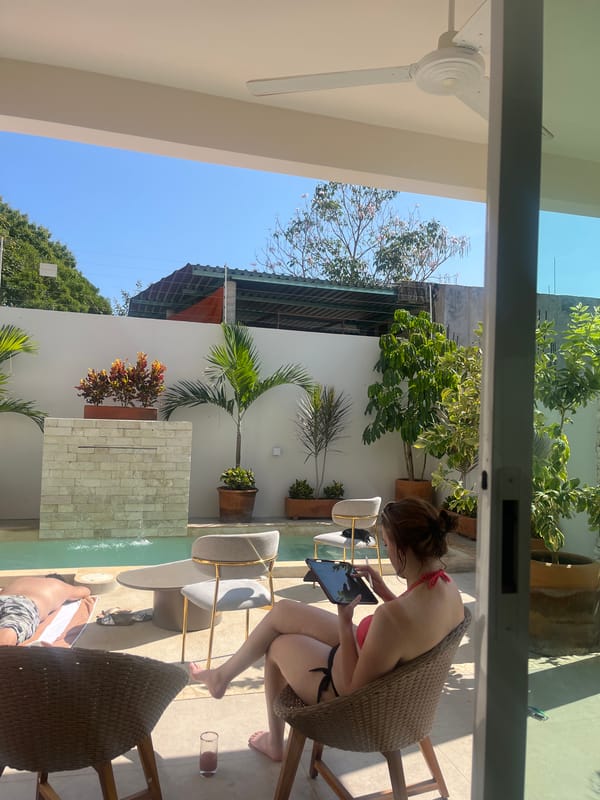 Evening leisure activities captured at Brisas de Zicatela resort