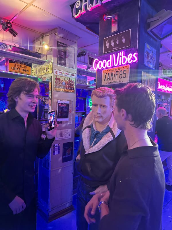 Madrid Bar Patrons Socialize at American-Themed Venue