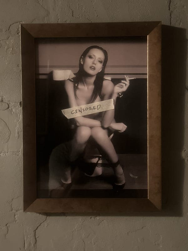 Framed provocation and vintage still life from rural Lithuania
