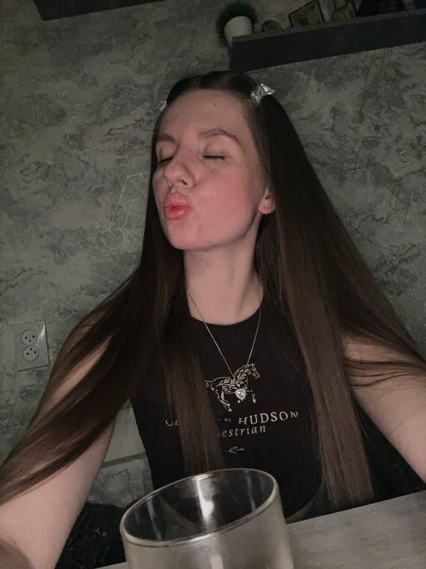 Woman spends evening indoors in Klin, Russia