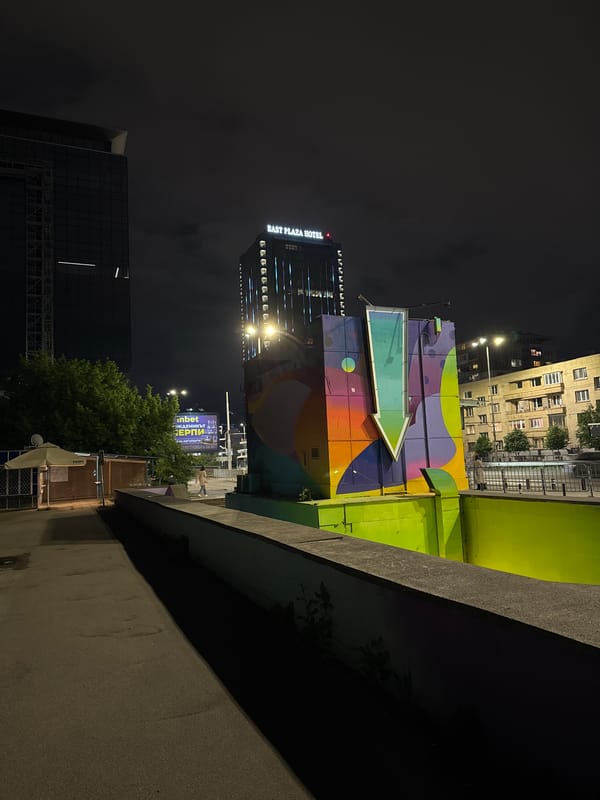 Evening city views and peony flower documented