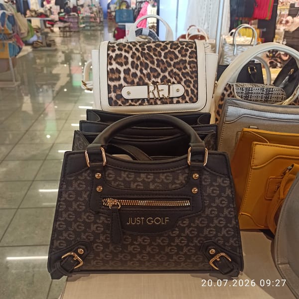 Browsing bags, clothes, and shoes at a Bari retail store