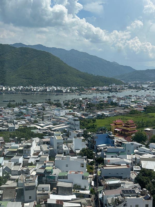 Nha Trang rooftop views and live stream session, coastal Vietnam