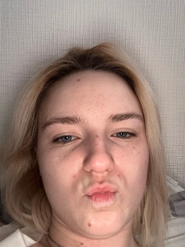 Woman poses for selfie in Vsevolozhsk, Russia