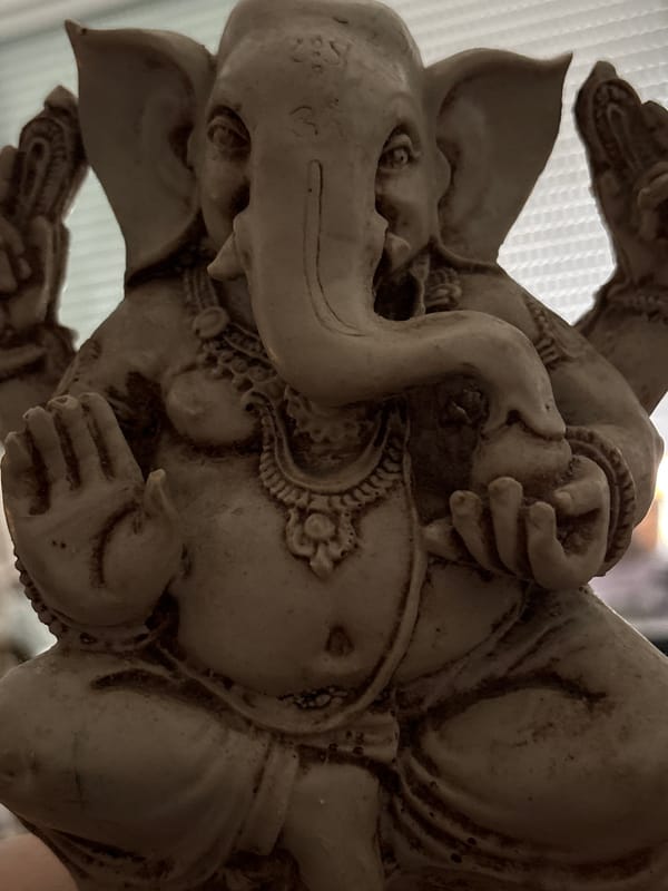 Ganesha statue photographed up close in Porto