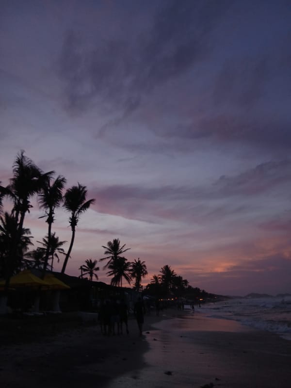 Sunset captured at Playa Parguito beach in Venezuela
