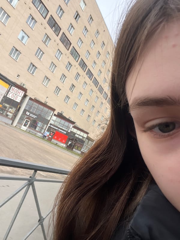 Close-up selfie captured in Saint Petersburg