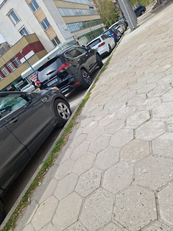 Street scenes documented in Lovech, Bulgaria morning hours