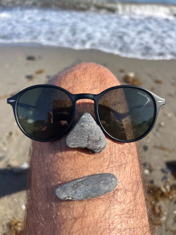 Lazy afternoon on a pebbled Costa del Sol beach