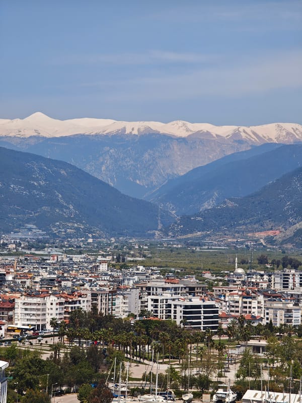 Marina view captured in coastal Finike, Turkey