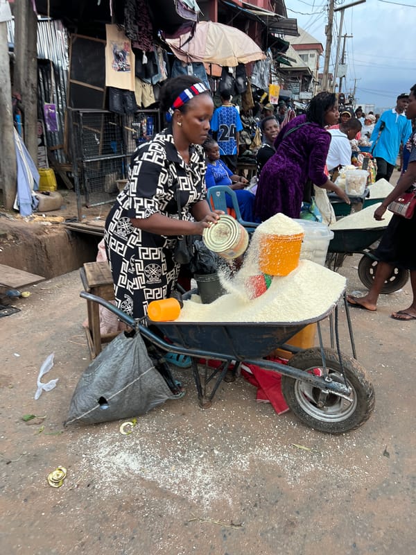 Busy afternoon market life documented in Nkpor, Nigeria