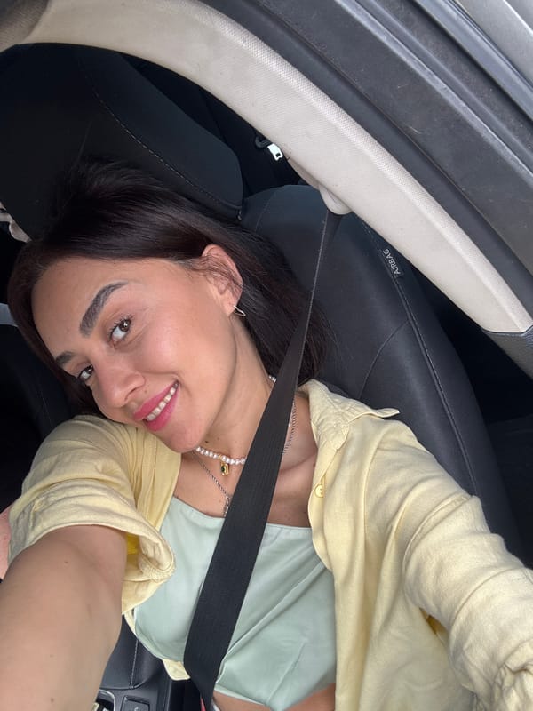 Selfies and street scenes from a car ride through Tbilisi