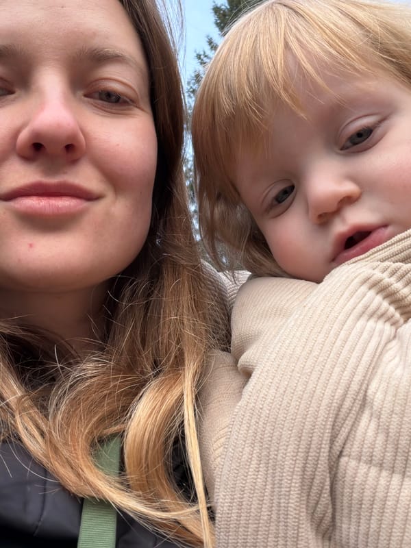Woman and child photographed together in Erba, Italy