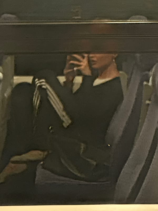 London resident photographs framed painting featuring skeletal figure