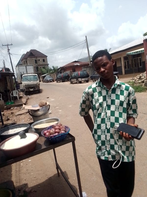 Street scenes captured in Onitsha, Nigeria during midday