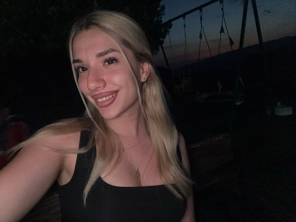 Dusk at a Gabrene park, swings and a selfie.