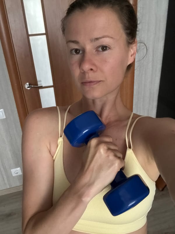 Home gym session in Riga, shared as workout content