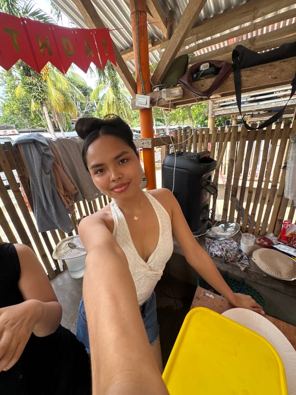 Birthday celebration held in rustic shelter in Mampising Philippines
