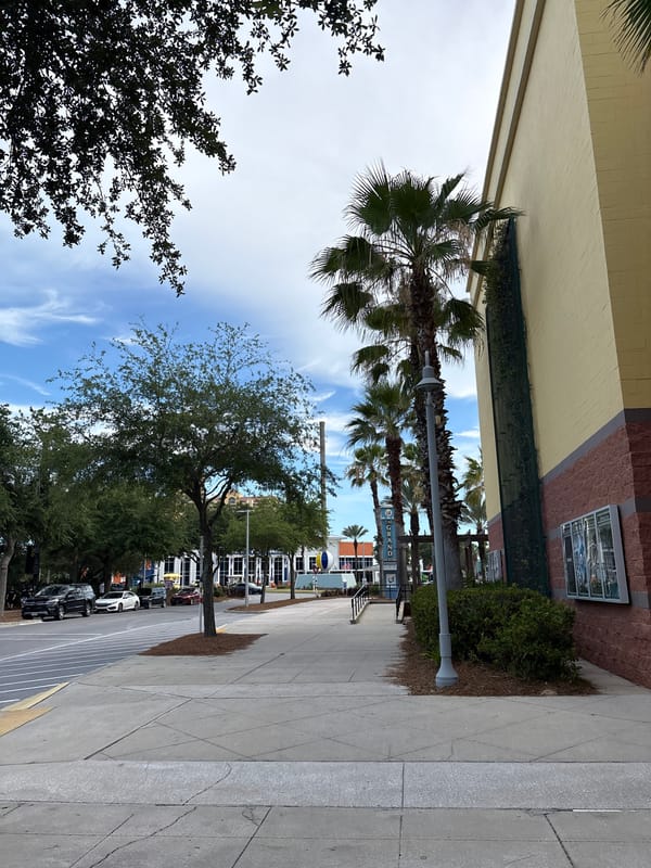 White Ferris wheel documented in Panama City Beach street scenes
