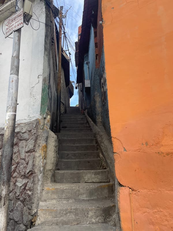 Urban street scenes documented in Caracas alleyways