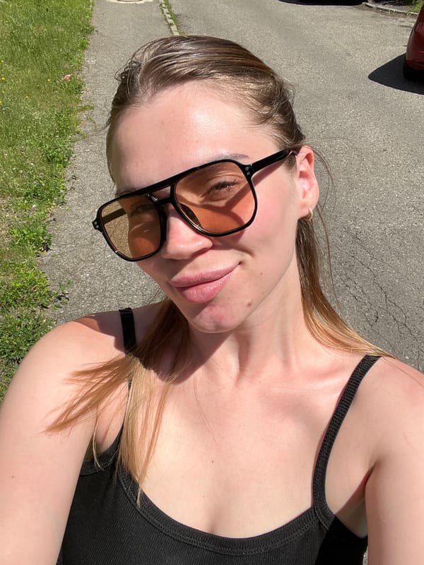 A quiet morning of selfies, flowers, and a coffee.