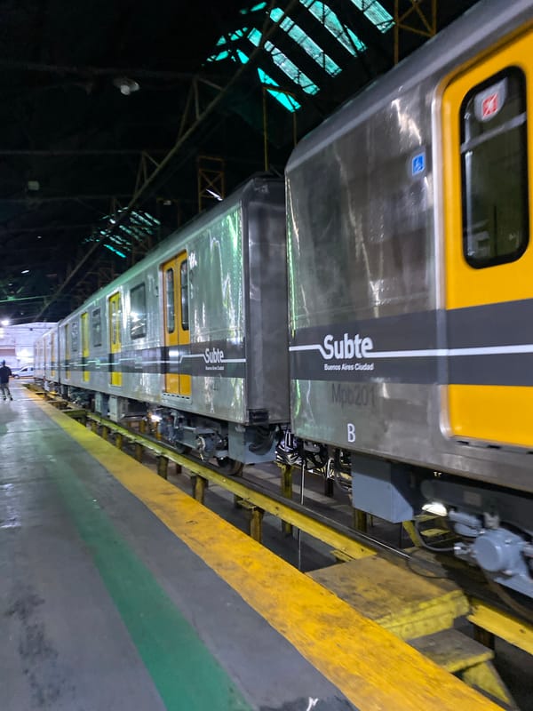 Metro worker spotted at Buenos Aires train depot