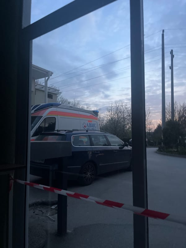 Ambulance spotted on street in Pleven, Bulgaria